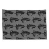 Zwarte Matuka Trout Fly fly-visslinger Kussensloop (Achterkant-Rechts)