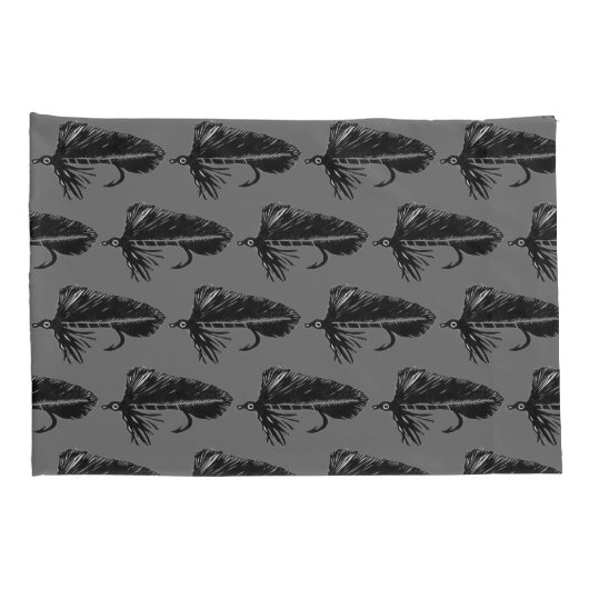 Zwarte Matuka Trout Fly fly-visslinger Kussensloop (Achterkant-Rechts)