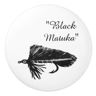 Zwarte Matuka-wimpelaar, vliegende visserij, vlieg Keramische Knop