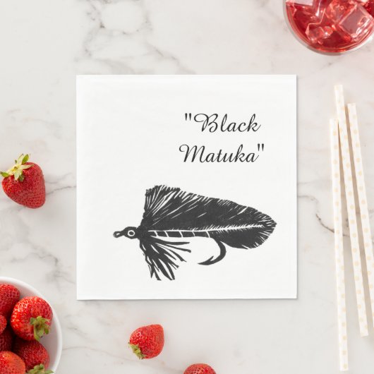 Zwarte Matuka-wimpelaar, vliegende visserij, vlieg Servet (Insitu)