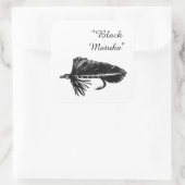 Zwarte Matuka-wimpelaar, vliegende visserij, vlieg Vierkante Sticker (Tas)