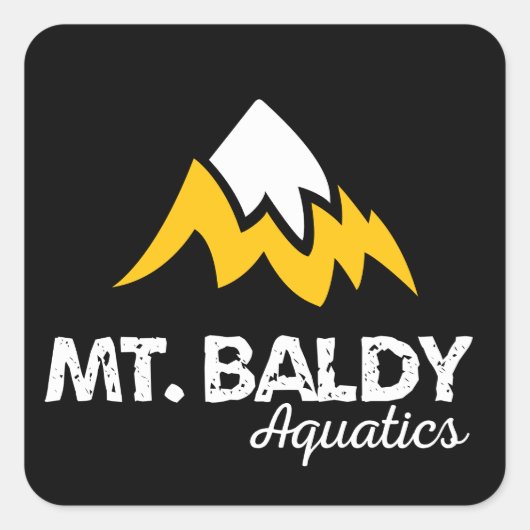 Zwarte MBA-Sticker Vierkante Sticker (Voorkant)