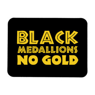 ZWARTE MEDAILLONS GEEN GOUD MAGNEET
