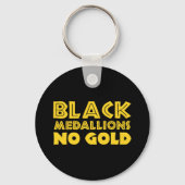 ZWARTE MEDAILLONS GEEN GOUD SLEUTELHANGER (Voorkant)