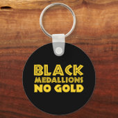 ZWARTE MEDAILLONS GEEN GOUD SLEUTELHANGER (Voorkant)