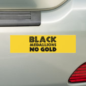 ZWARTE MEDALLIES NIET GOLD BUMPERSTICKER (Op auto)
