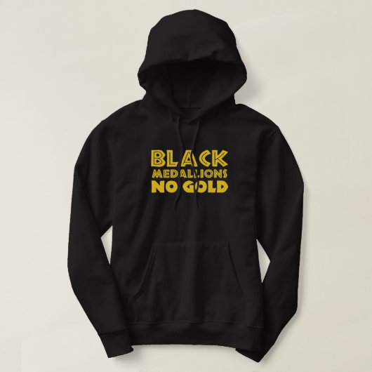 ZWARTE MEDALLIES NIET GOLD HOODIE (Design voorkant)