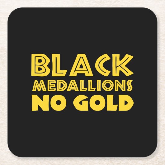 ZWARTE MEDALLIES NIET GOLD KARTONNEN ONDERZETTERS (Voorkant)