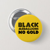 ZWARTE MEDALLIES NIET GOLD RONDE BUTTON 5,7 CM (Voorkant /achterkant)