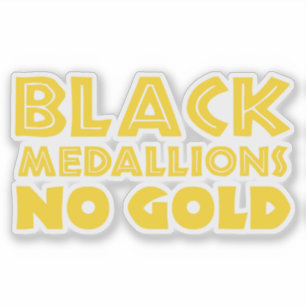 ZWARTE MEDALLIES NIET GOLD STICKER