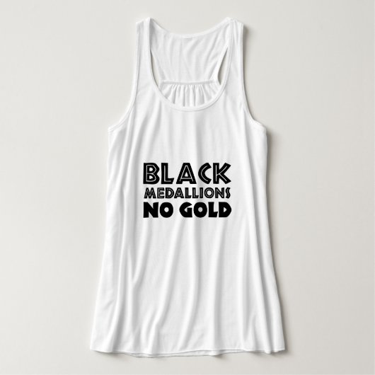 ZWARTE MEDALLIES NIET GOLD TANKTOP (Design voorkant)