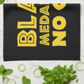 ZWARTE MEDALLIES NIET GOLD THEEDOEK (Gevouwen)