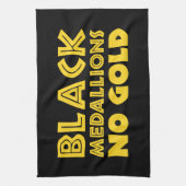 ZWARTE MEDALLIES NIET GOLD THEEDOEK (Verticaal)