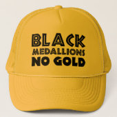 ZWARTE MEDALLIES NIET GOLD TRUCKER PET (Voorkant)