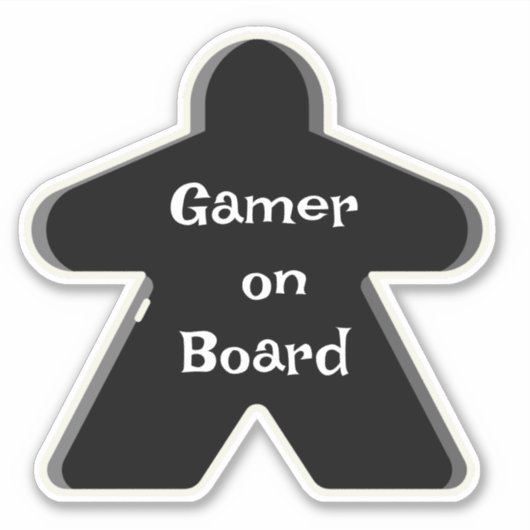 Zwarte meeple sticker (Voorkant)