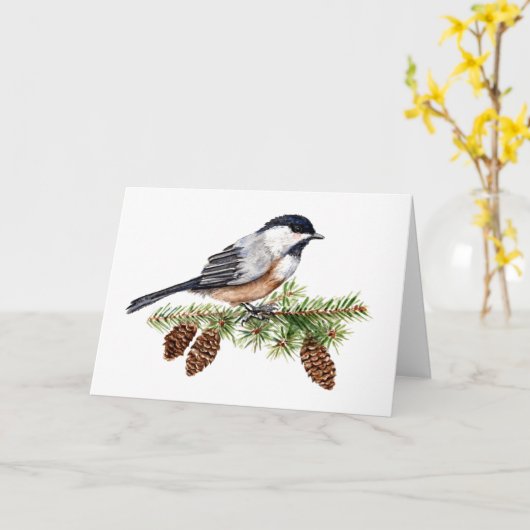 Zwarte Mees Kaart (Gele Bloem)