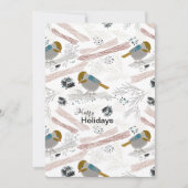 Zwarte Mees Winter is Zoet en Schattig Feestdagenkaart (Voorkant)