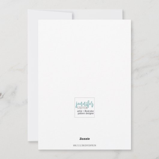 Zwarte Mees Winter is Zoet en Schattig Feestdagenkaart (Achterkant)