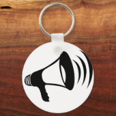 Zwarte Megafone Sleutelhanger (Voorkant)