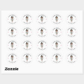 Zwarte Meisje Baker Chef Ronde Sticker (Vel)