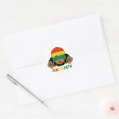 Zwarte-meisje Juneteenth Black History maand Ronde Sticker (Envelop)