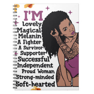 Zwarte meisje magie, melanine poppin, zus, bruine  notitieboek