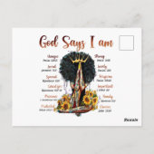 Zwarte Meisje Magie Verjaardag Zuster Melanine Vro Briefkaart (Achterkant)