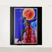 Zwarte Meisje Magie Wandtapijt Wandkleed (Voorkant)