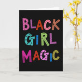 Zwarte Meisje Magie Zwarte Koninginnen Prinses Kin Kaart (Gele Bloem)