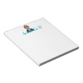 Zwarte Meisje met Bril Persoonlijk Notitieblok (Schuin)