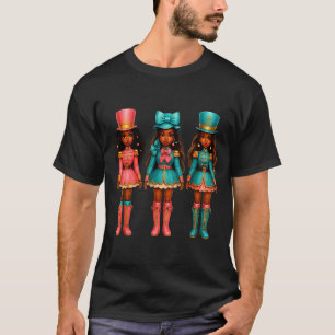 Zwarte Meisje Notenkraker Kerst Nk Notenkraker Ker T-shirt