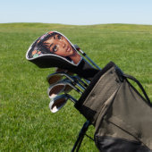 Zwarte Meisjes Golf speelse bloemrijke afro Golfheadcover (Insitu)