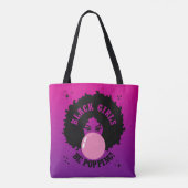 Zwarte meisjes knallen Schattige Tote Bag (Achterkant)