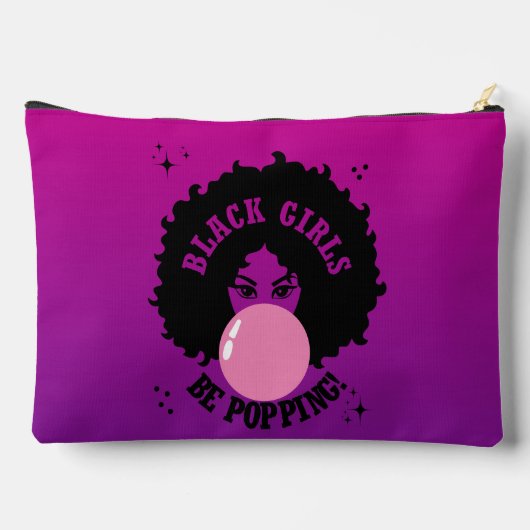 Zwarte meisjes knallen Schattigee cosmetische tas (Achterkant)