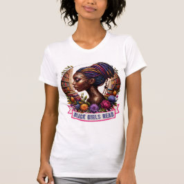 Zwarte meisjes lezen | Dames Bella+Canva T-shirt