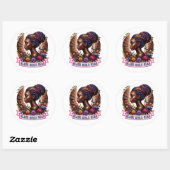 Zwarte meisjes lezen Logo-Stickers - Afrocentrisch Ronde Sticker (Vel)