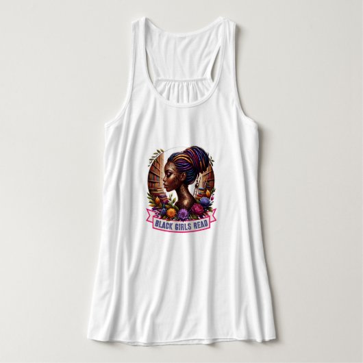 Zwarte meisjes lezen | Vrouwen Racerback Tank (Design voorkant)