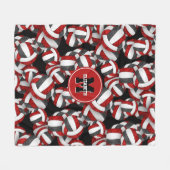 zwarte meisjes volleybalteam kleuren sportkamer fleece deken (Voorkant (Horizontaal))