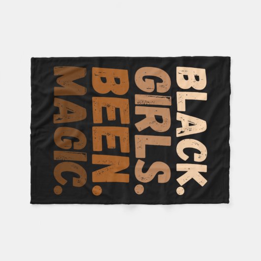 Zwarte meisjes zijn magisch melanine in Afro-Ameri Fleece Deken (Voorkant (Horizontaal))