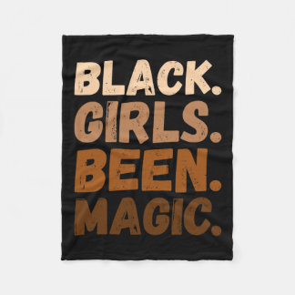 Zwarte meisjes zijn magisch melanine in Afro-Ameri Fleece Deken