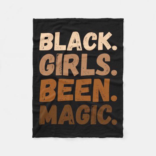 Zwarte meisjes zijn magisch melanine in Afro-Ameri Fleece Deken (Voorkant)