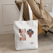 Zwarte meisjes zijn magische monogram tote bag