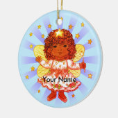 Zwarte Meisjesfee Keramisch Ornament (Links)