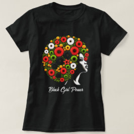 Zwarte Meisjeskracht Gepersonaliseerd T-shirt