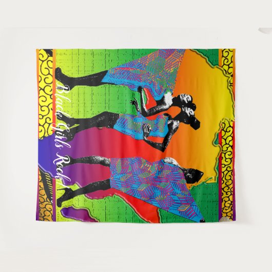 Zwarte-meisjesmagie Wandkleed (Voorkant (horizontaal))