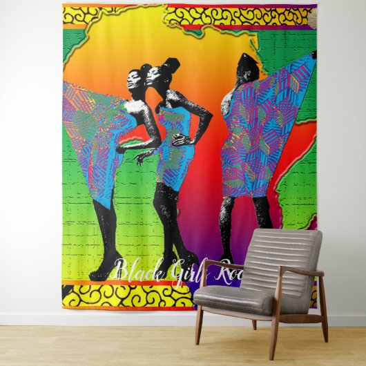 Zwarte-meisjesmagie Wandkleed (In situ)