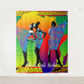 Zwarte-meisjesmagie Wandkleed (Voorkant)