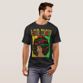 Zwarte Melanine Vrouw Zwarte Excellentie Afro Haar T-shirt (Voorkant volledig)