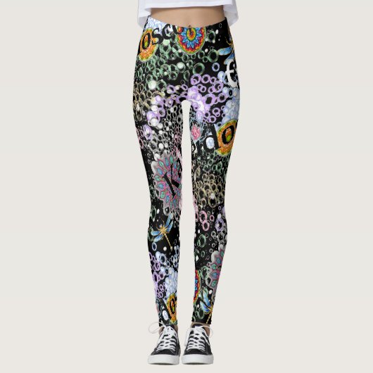 Zwarte melasse milkshake Leggings (Voorkant)