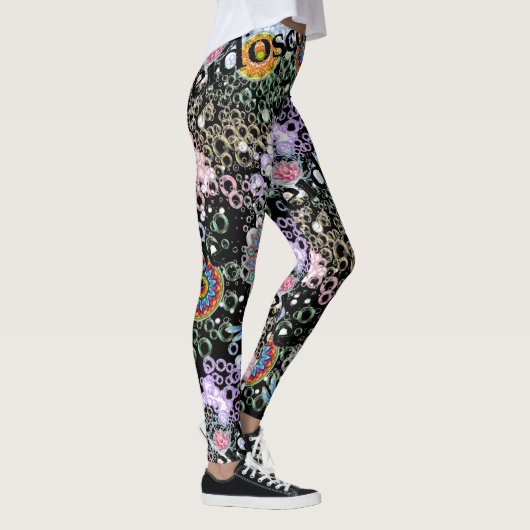 Zwarte melasse milkshake Leggings (Rechts)